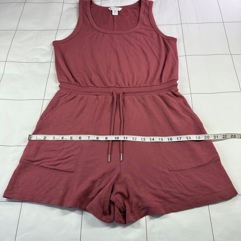 Athleta Balance Romper Womens Medium Petite Pink Sleeveless Soft Active Travel - Picture 10 of 14
